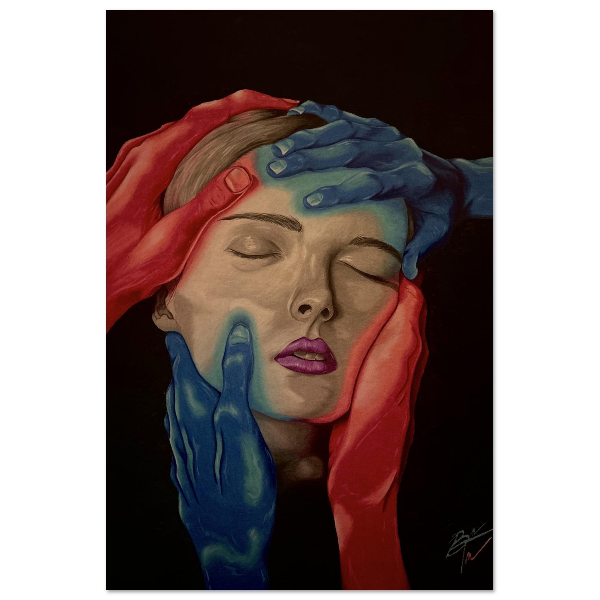 A high-resolution canvas print titled “God,” featuring bold, intricate design elements symbolizing faith, divine strength, and spiritual power.