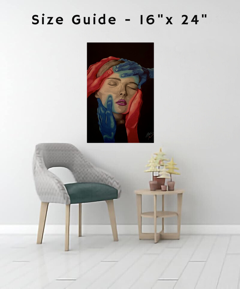 A high-resolution canvas print titled “God,” featuring bold, intricate design elements symbolizing faith, divine strength, and spiritual power.