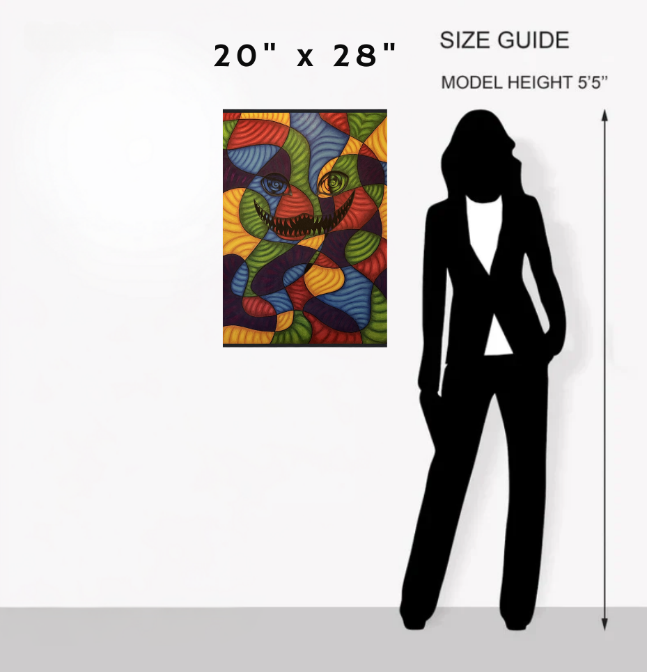 A canvas print with the phrase “My Reality Is Different Than Yours” in bold typography, over an abstract background symbolizing shifting perception.

